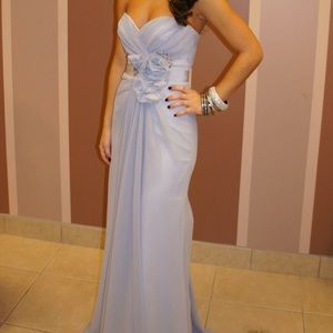 “Love” light grey bridesmaid dress